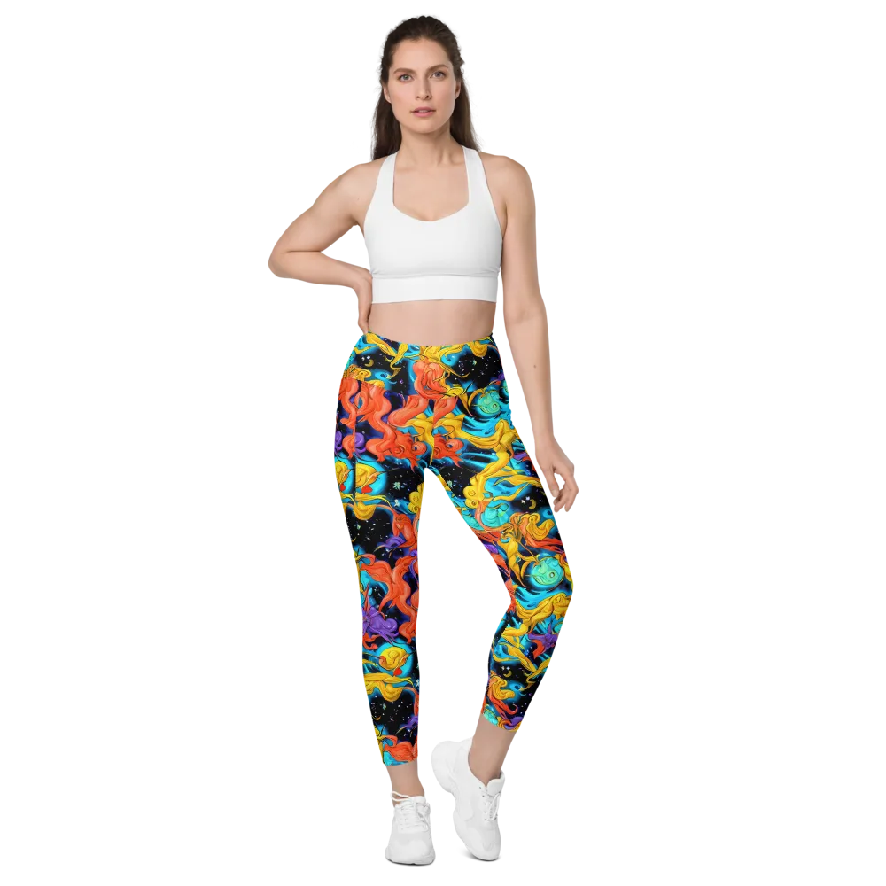 Tidal Dreams on Leggings with Pockets — Front
