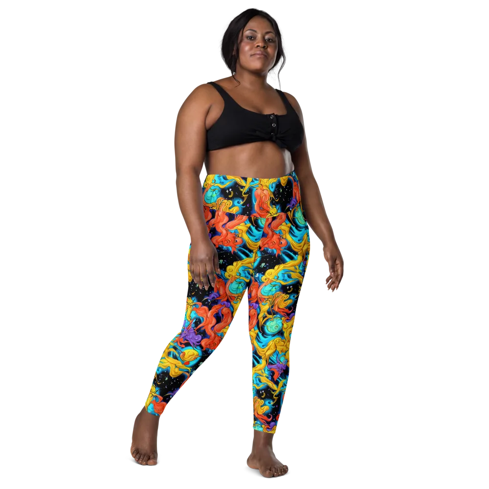 Tidal Dreams on Leggings with Pockets — Front
