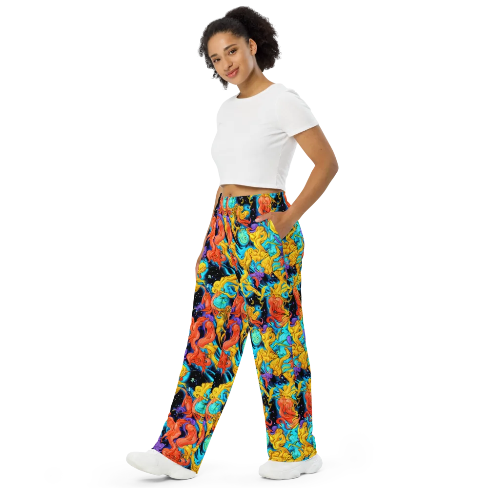 Tidal Dreams on Wide-Leg Pants — Left Front