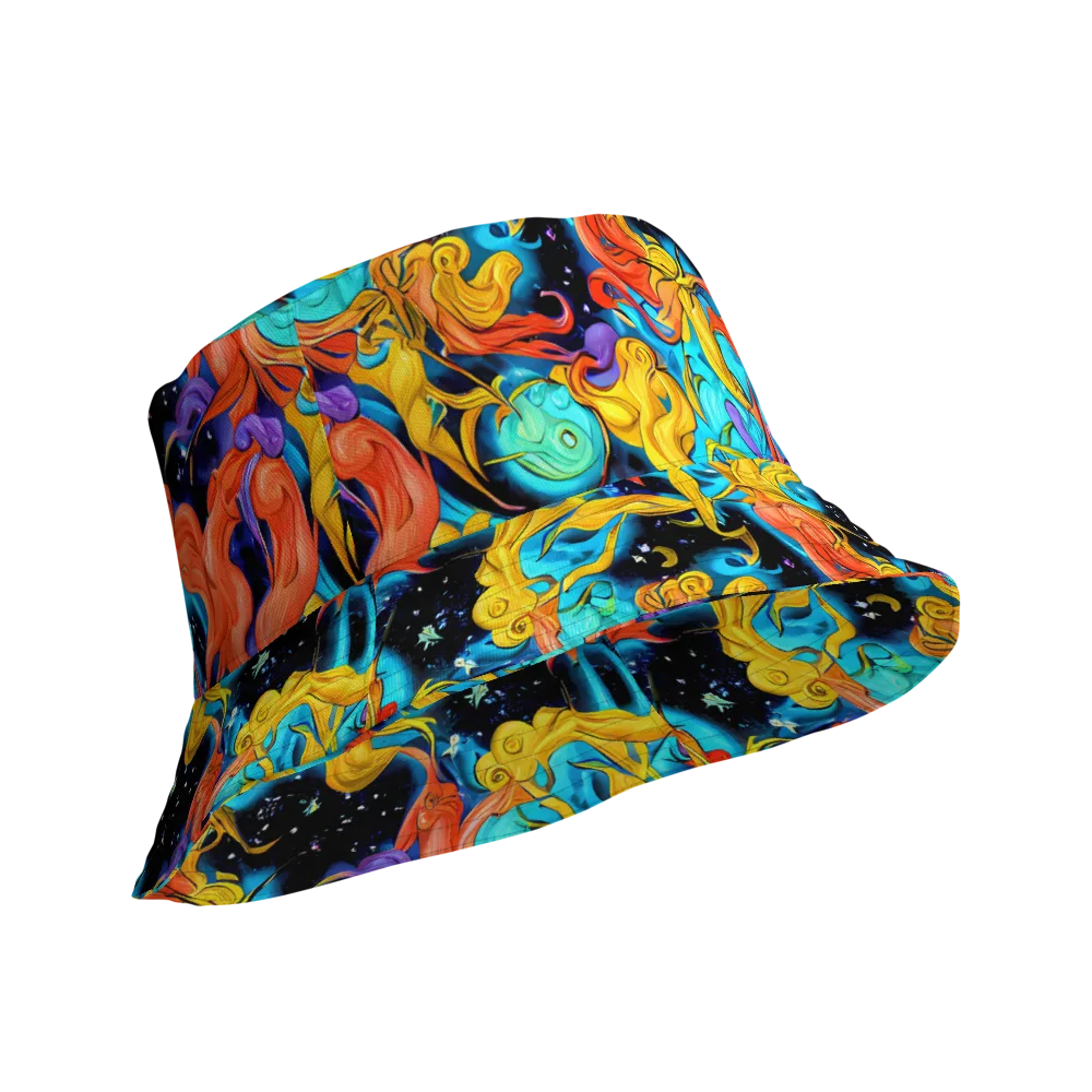 Tidal Dreams on Reversible Bucket Hat — Product details Outside