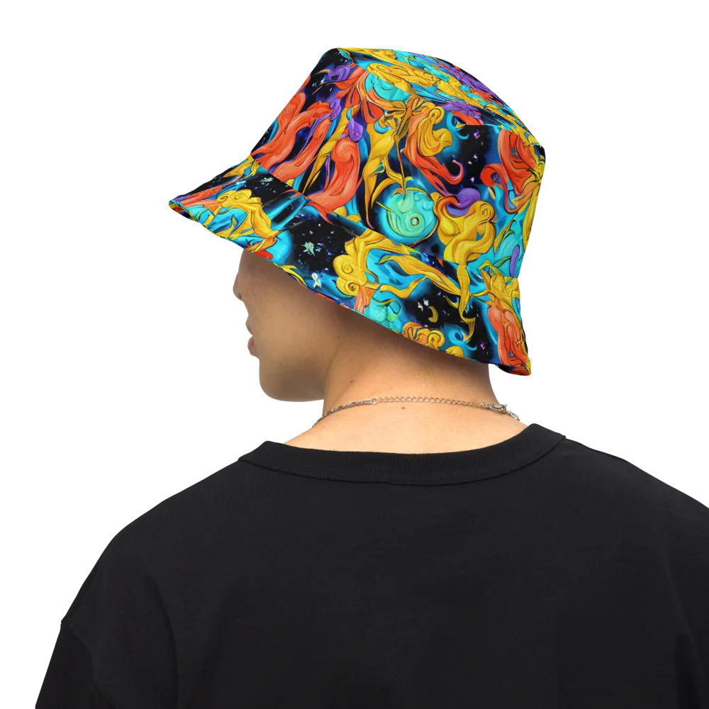 Tidal Dreams on Reversible Bucket Hat — Back Inside