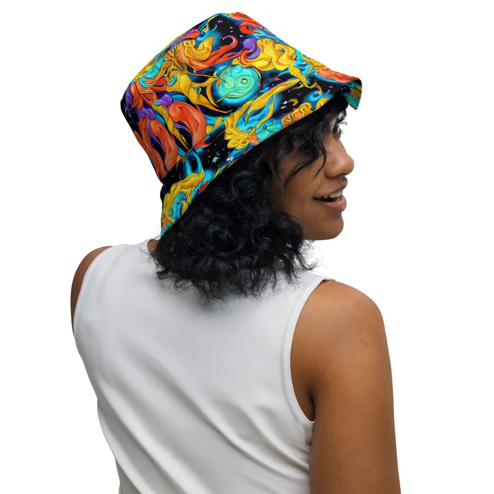 Tidal Dreams on Reversible Bucket Hat — Right Outside