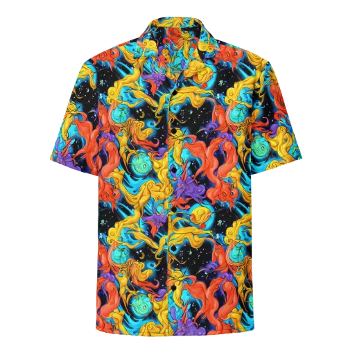 Tidal Dreams on a Button Shirt
