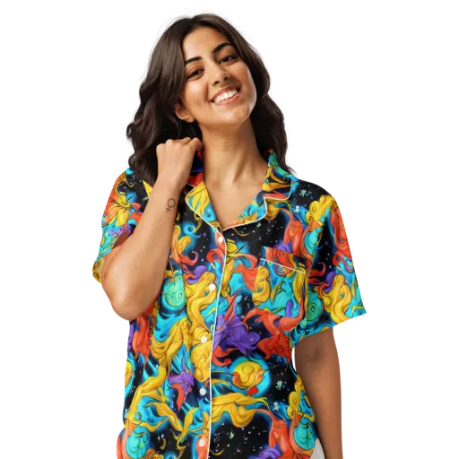 Tidal Dreams on a Women's Short Sleeve Pajama Top