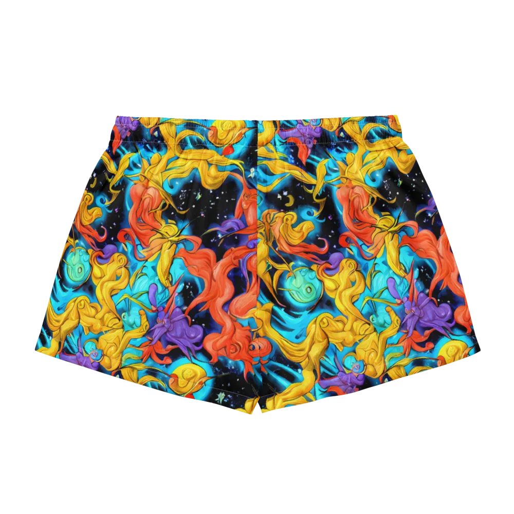 Tidal Dreams on Women's Pajama Shorts — Back