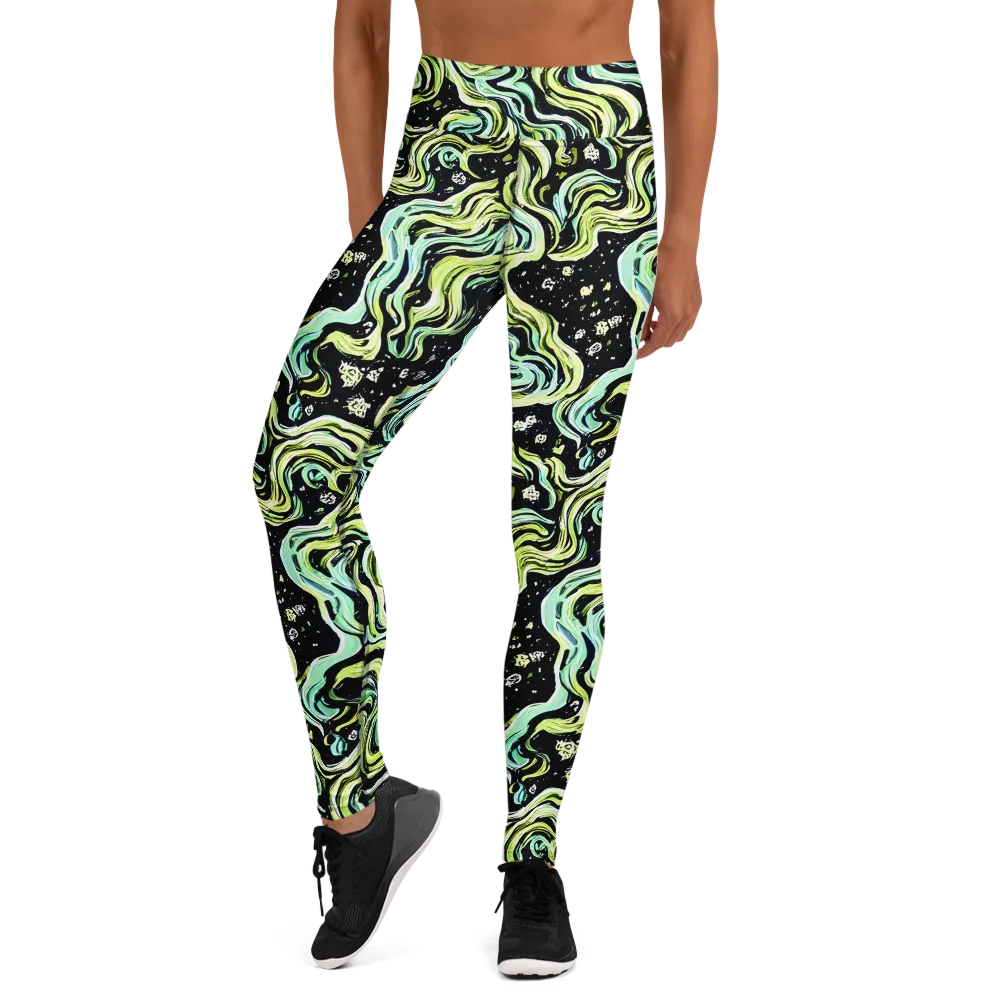 Celestial Slither on Yoga Leggings — Front