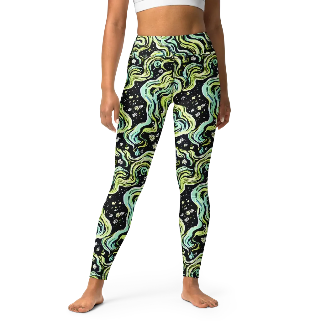 Celestial Slither on Yoga Leggings — Front