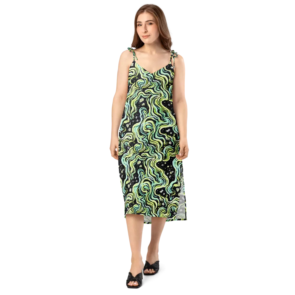 Celestial Slither on Slip Dress — Front