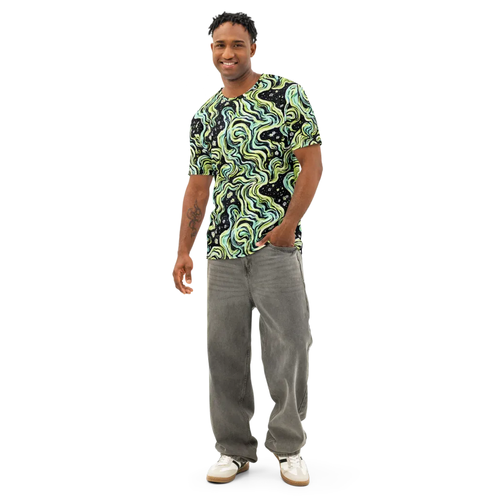 Celestial Slither on Men's Cotton Crew Neck T-Shirt — Front