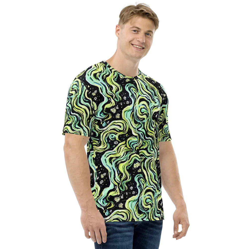 Celestial Slither on Men's Crew Neck T-Shirt — Right