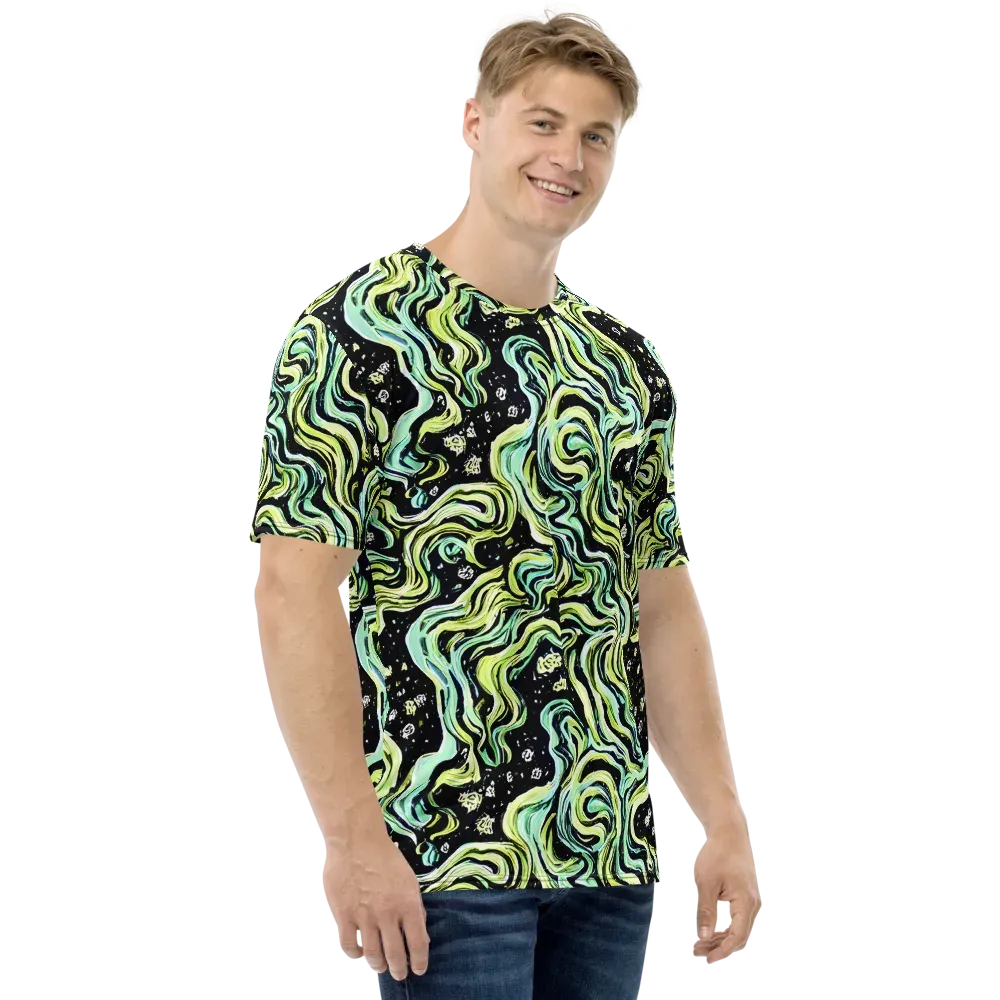 Celestial Slither on Men's Crew Neck T-Shirt — Right