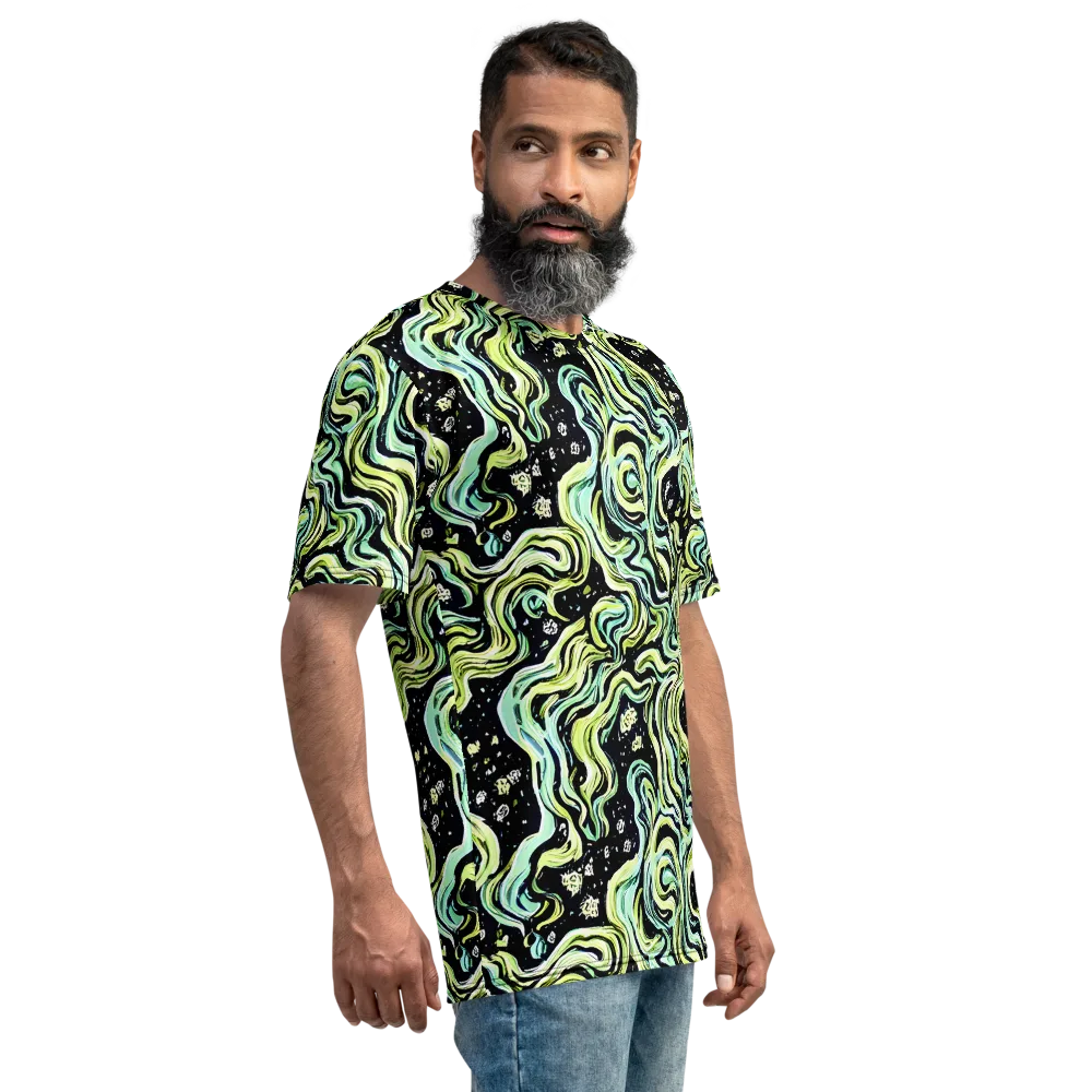 Celestial Slither on Men's Crew Neck T-Shirt — Right