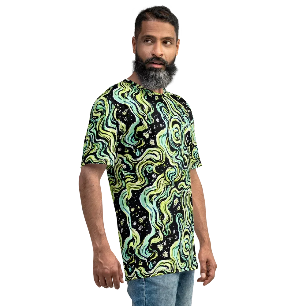 Celestial Slither on Men's Crew Neck T-Shirt — Right