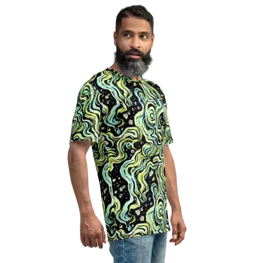 Celestial Slither on a Men's Crew Neck T-Shirt
