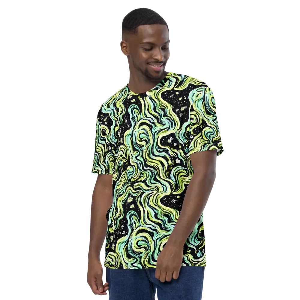 Celestial Slither on Men's Crew Neck T-Shirt — Left