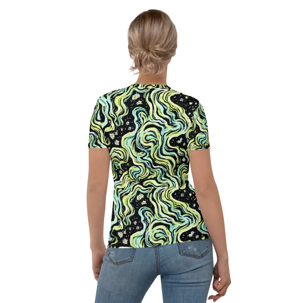 Celestial Slither on Women's Crew Neck T-Shirt — Back