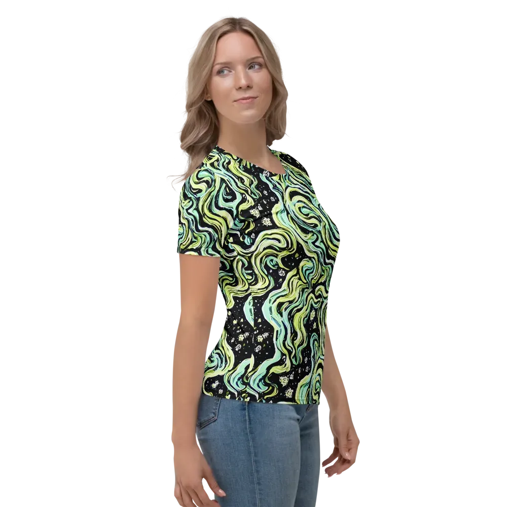 Celestial Slither on Women's Crew Neck T-Shirt — Right