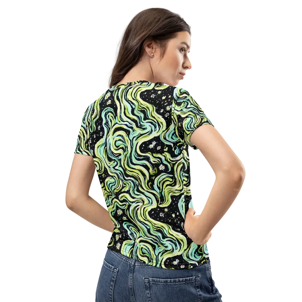 Celestial Slither on Women's Crew Neck T-Shirt — Back