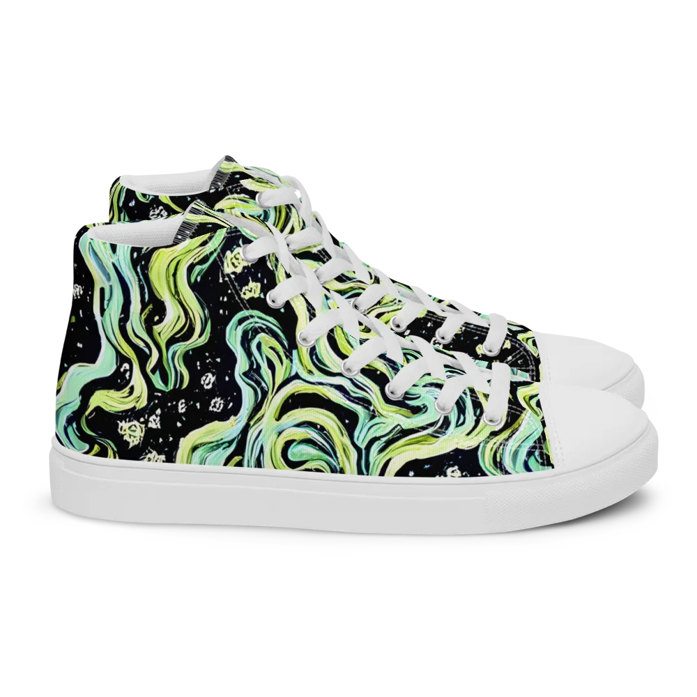 Celestial Slither on Women's High Top Canvas Shoes — Right
