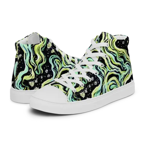 Celestial Slither on a Women's High Top Canvas Shoes