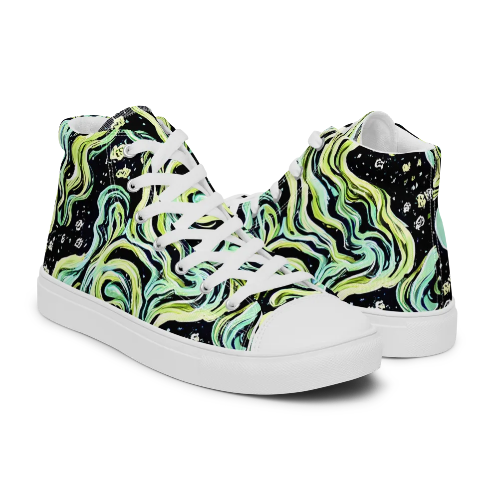 Celestial Slither on Women's High Top Canvas Shoes — Right