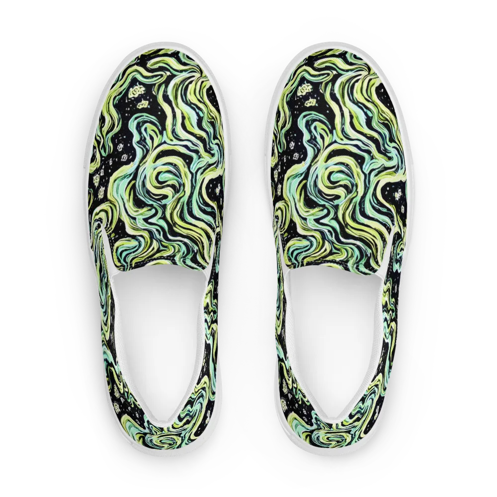 Celestial Slither on Men's Slip-On Canvas Shoes — Front