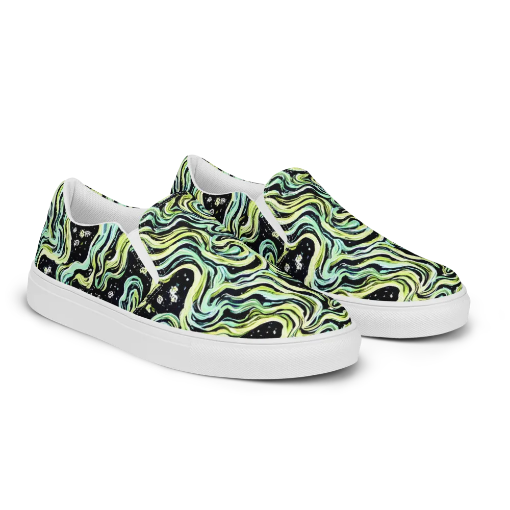 Celestial Slither on Men's Slip-On Canvas Shoes — Right Front