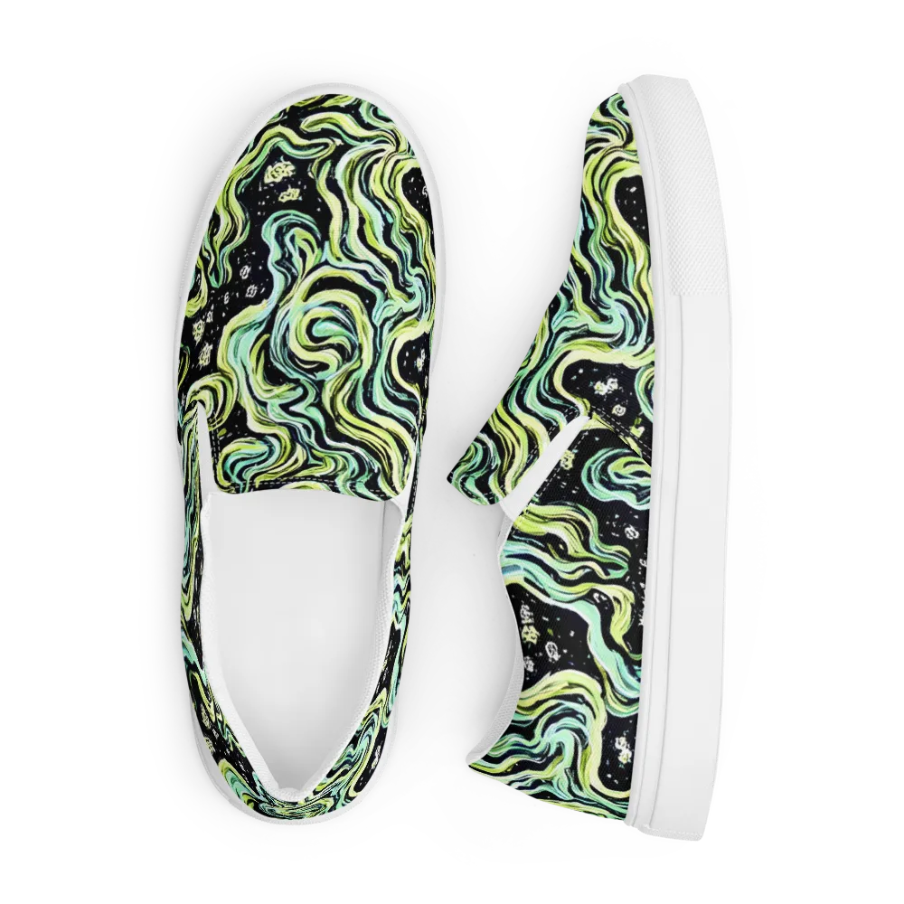 Celestial Slither on Men's Slip-On Canvas Shoes — Front