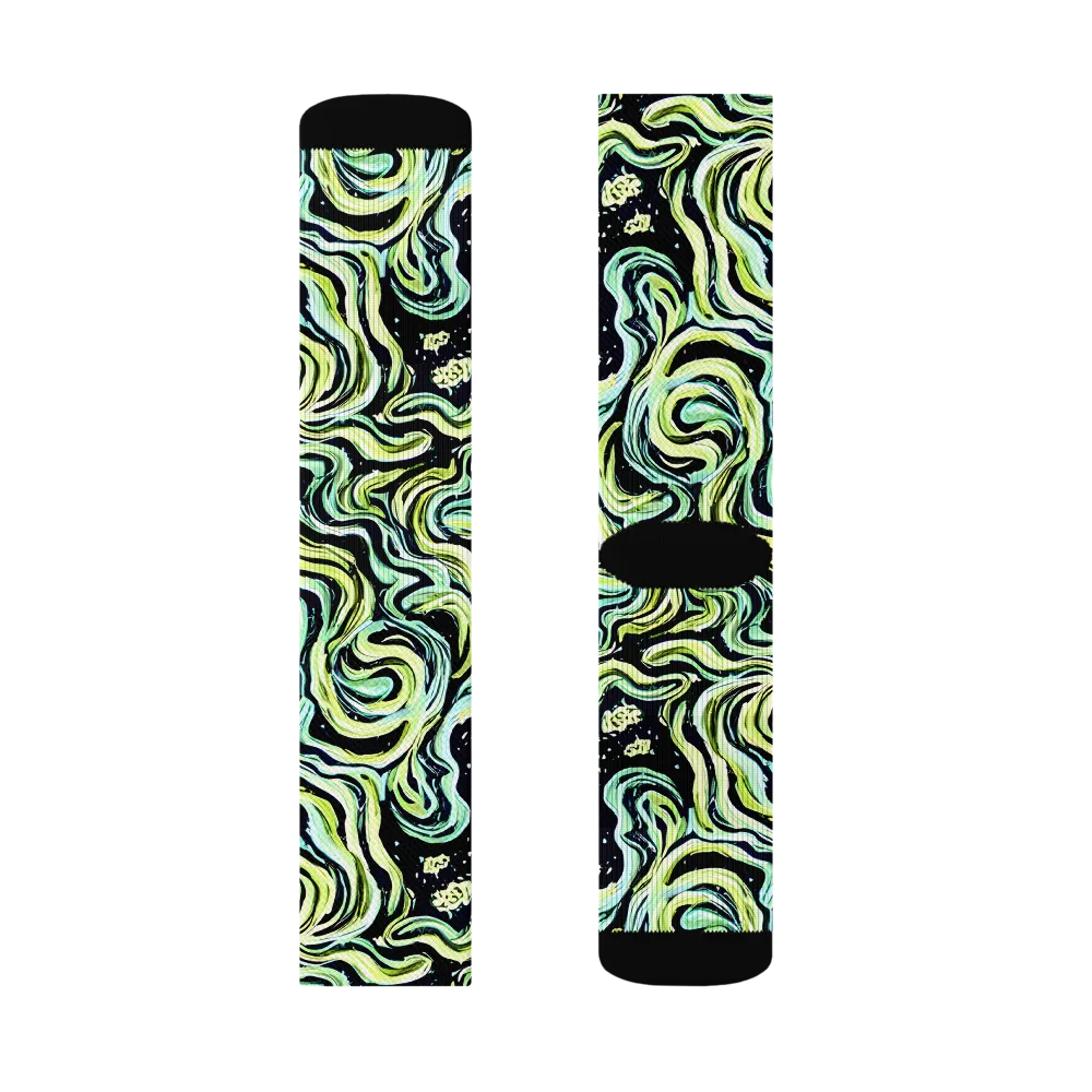 Celestial Slither on Socks — Right Sock