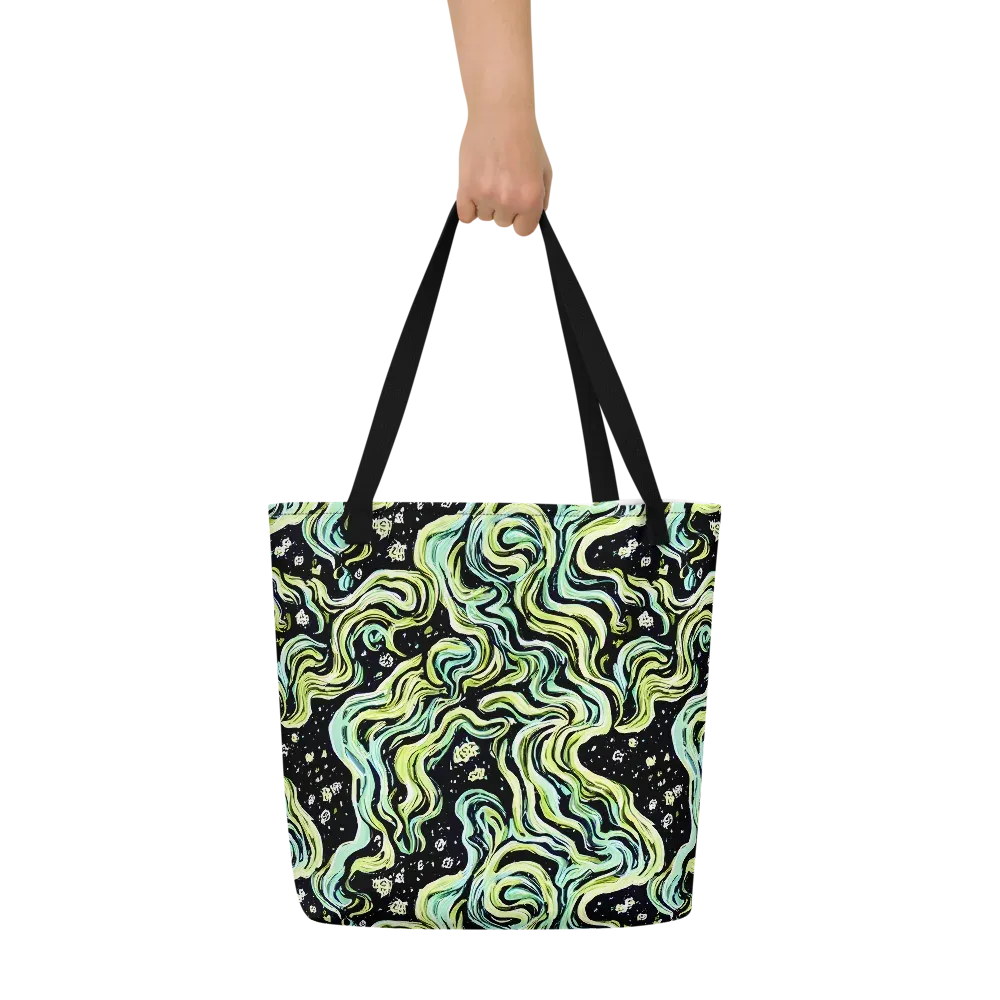 Celestial Slither on Large Tote Bag W/ Pocket — Front