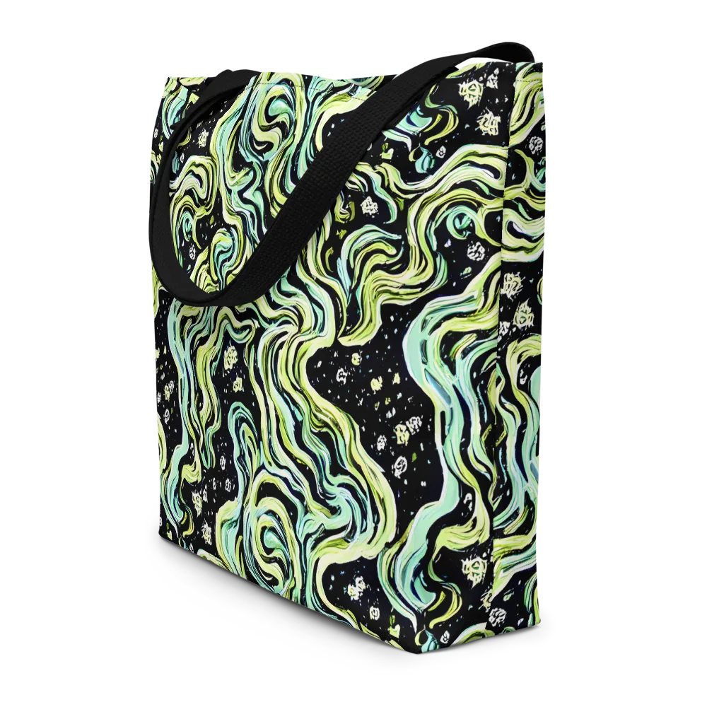 Celestial Slither on Large Tote Bag W/ Pocket — Front