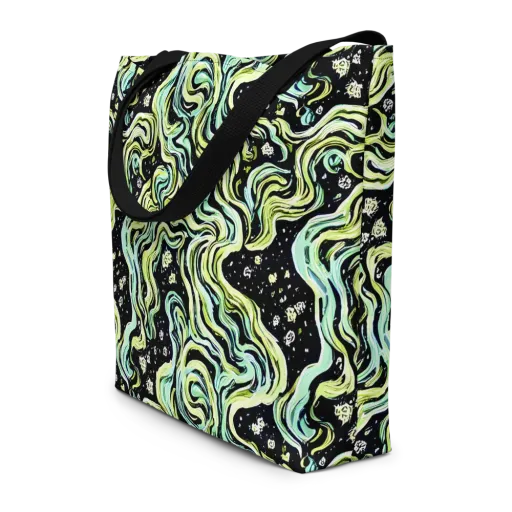 Celestial Slither on a Large Tote Bag W/ Pocket