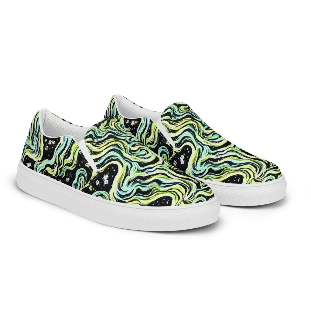 Celestial Slither on Women's Slip-On Canvas Shoes — Right Front