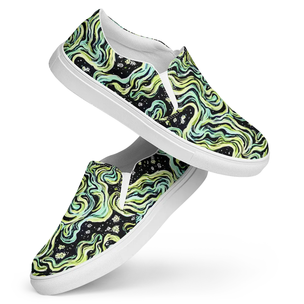 Celestial Slither on Women's Slip-On Canvas Shoes — Front