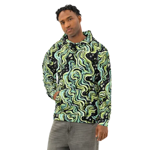 Celestial Slither on a Cotton Hoodie