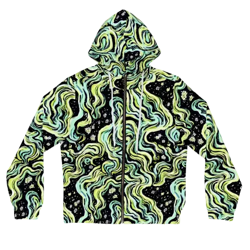 Celestial Slither on a Women's Full-Zip Hoodie