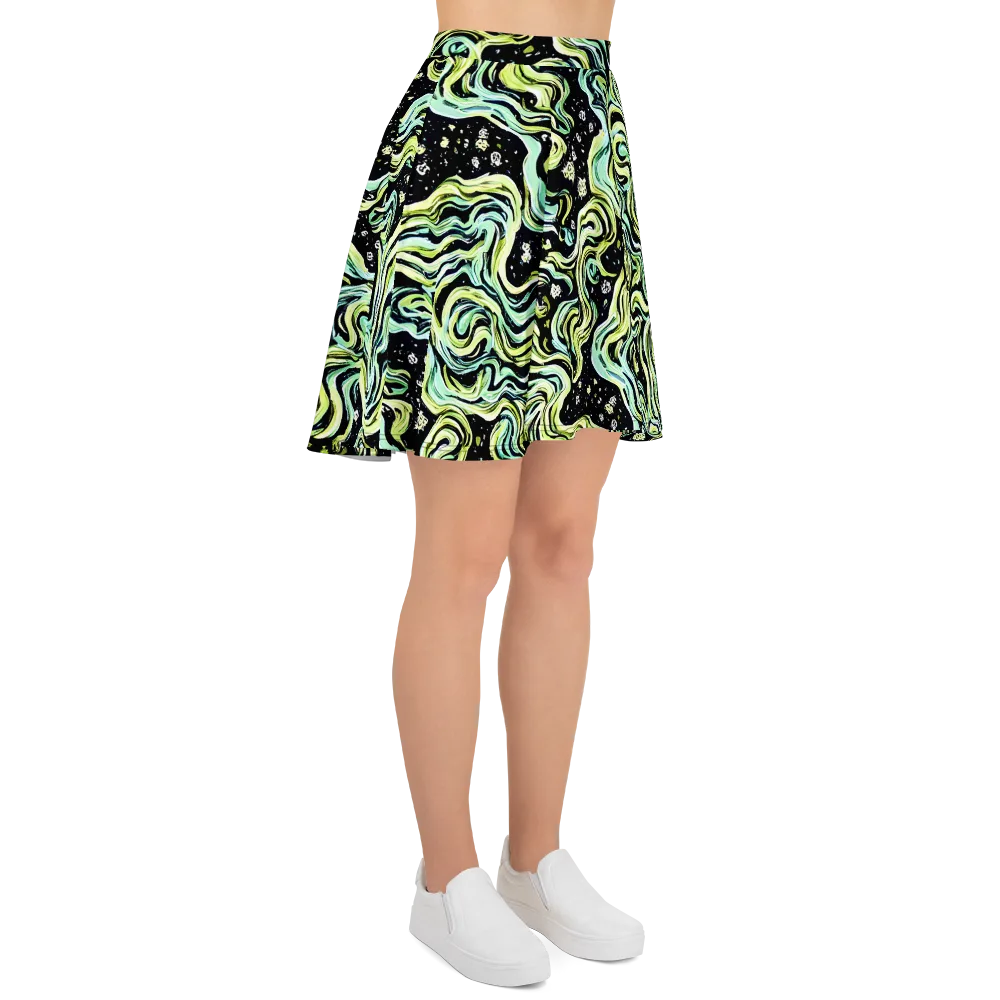 Celestial Slither on Skater Skirt — Right