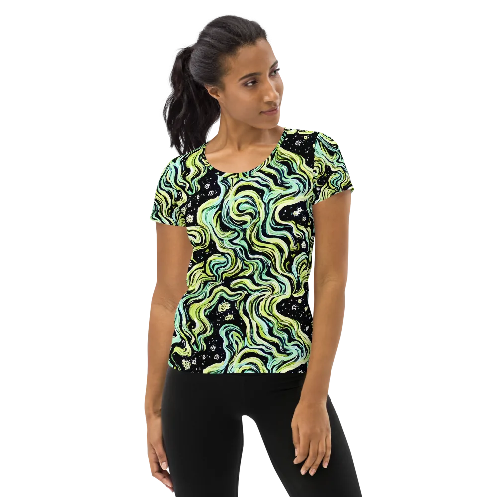 Celestial Slither on Women's Athletic T-Shirt — Front