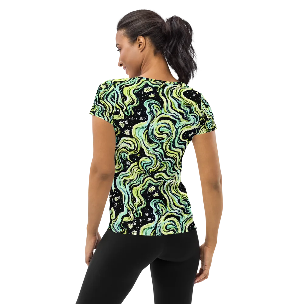 Celestial Slither on Women's Athletic T-Shirt — Back
