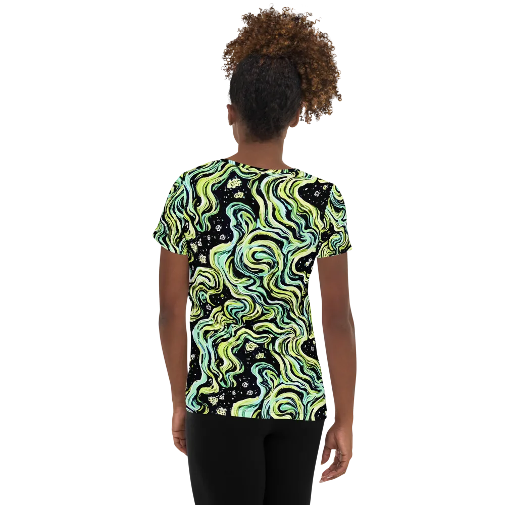 Celestial Slither on Women's Athletic T-Shirt — Back