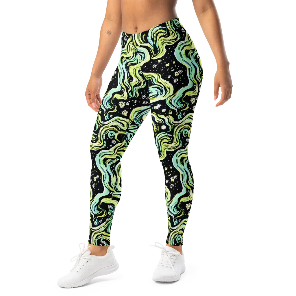 Celestial Slither on Leggings — Left Front