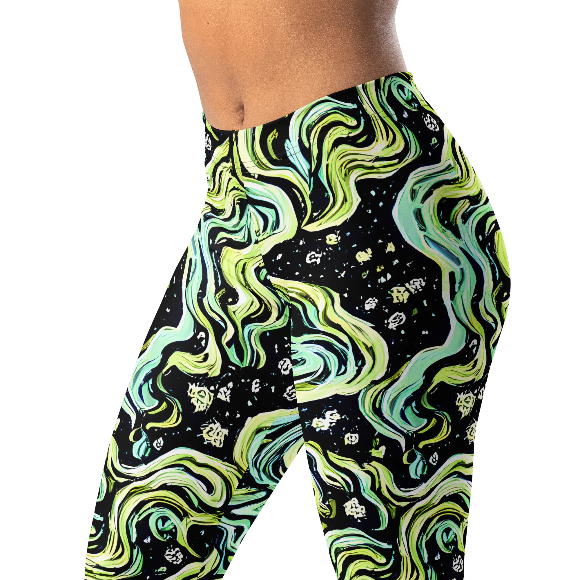 Celestial Slither on Leggings — Left Front