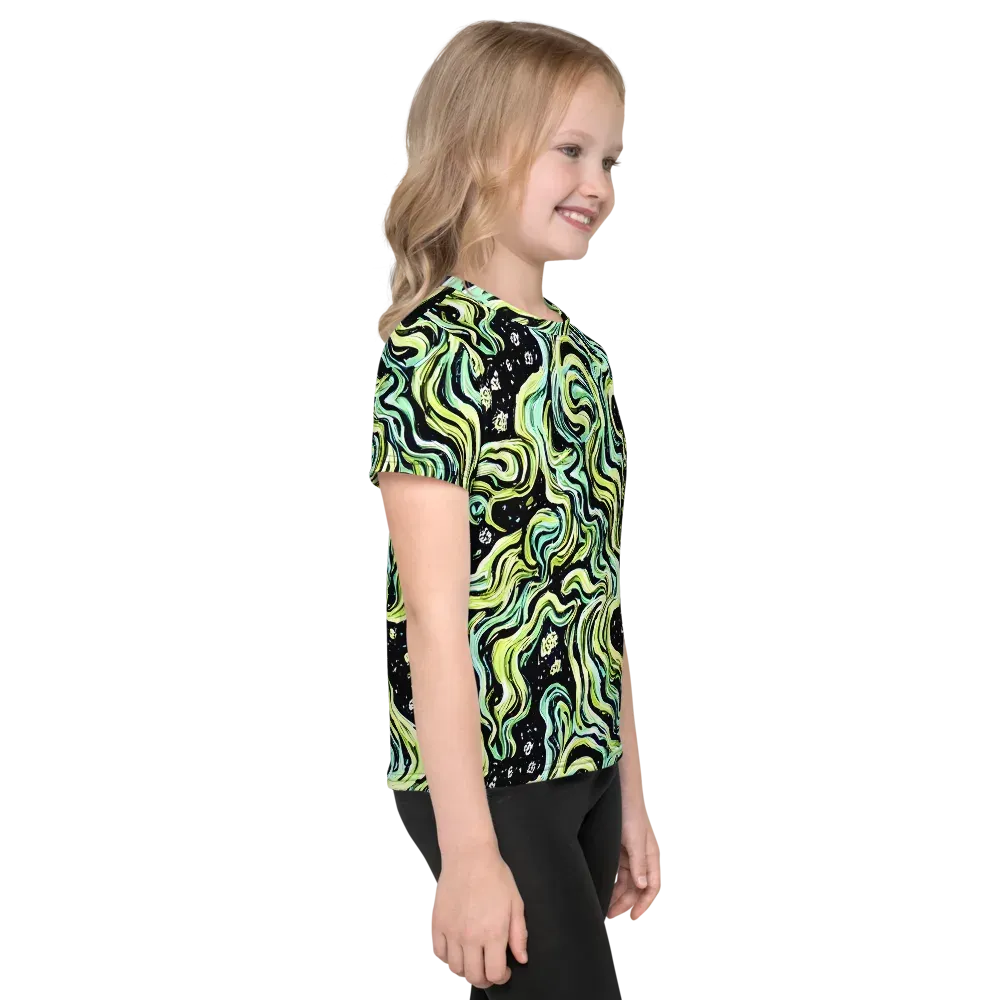 Celestial Slither on Kids Crew Neck T-Shirt — Right