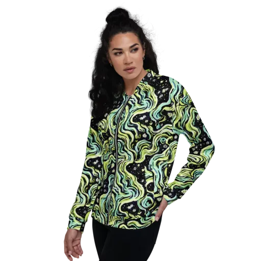 Celestial Slither on a Bomber Jacket