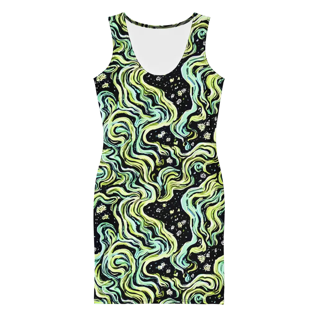 Celestial Slither on Bodycon Dress — Front
