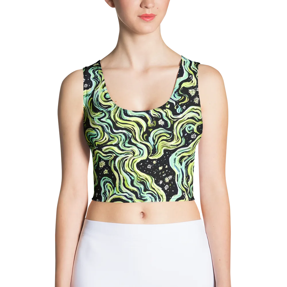 Celestial Slither on Crop Top — Front