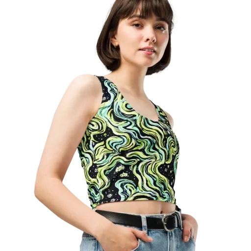 Celestial Slither on a Crop Top
