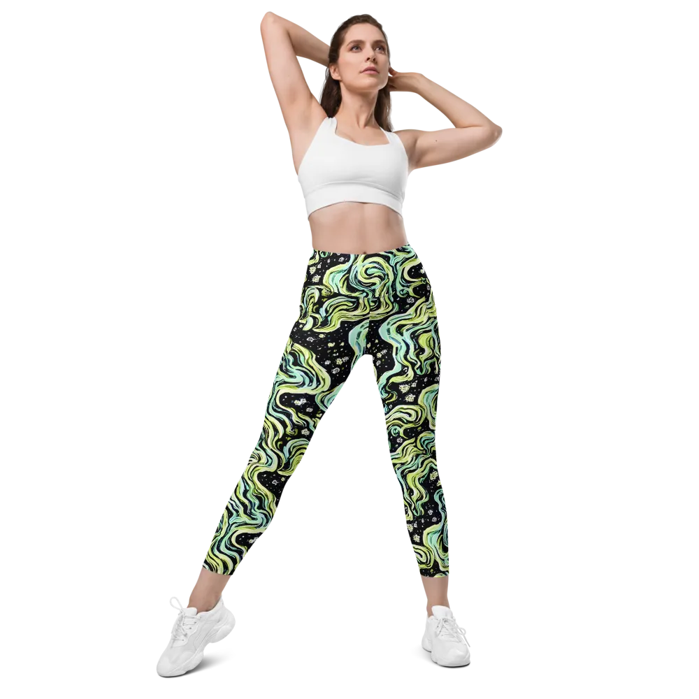 Celestial Slither on Leggings with Pockets — Front
