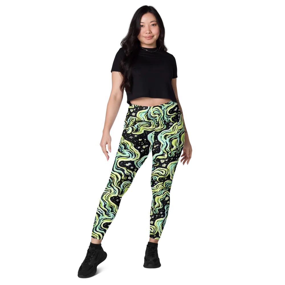 Celestial Slither on Leggings with Pockets — Front