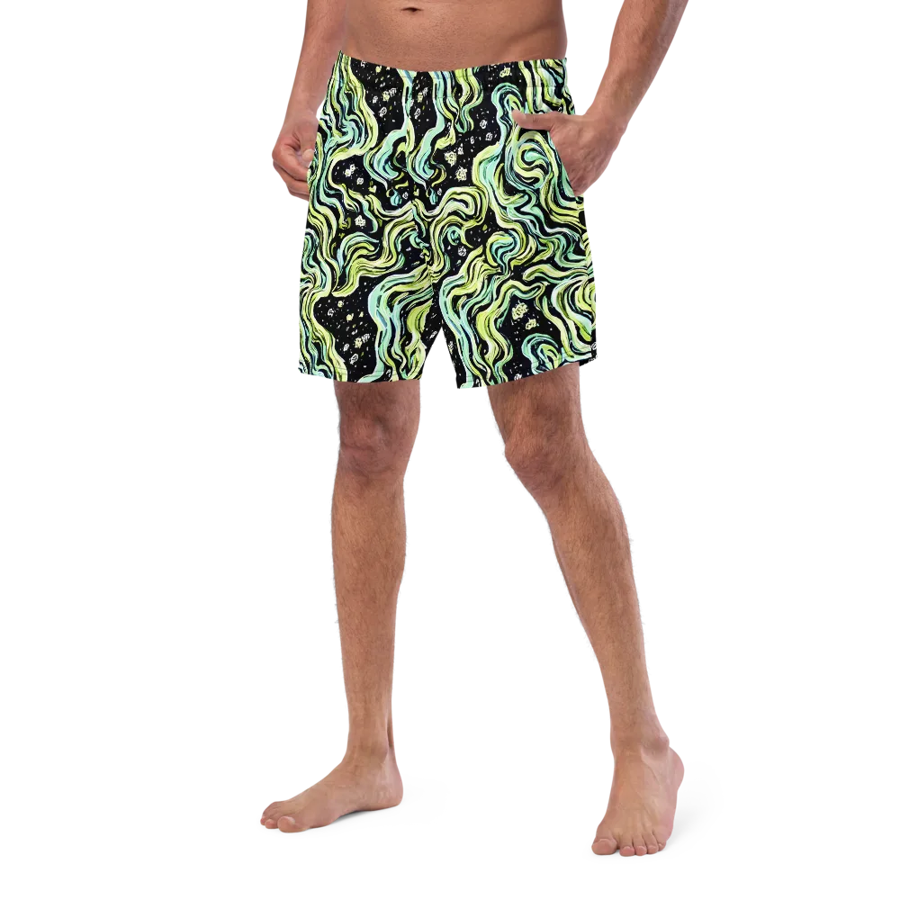 Celestial Slither on Swim Trunks — Left Front